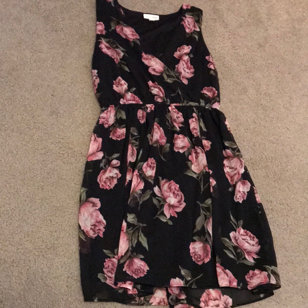 Black floral dress